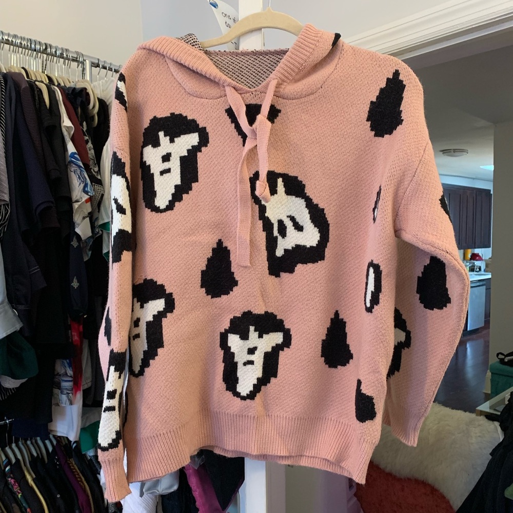 Pink Knit hoodie